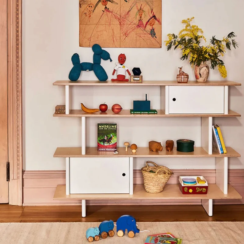 Bibliotheque Horizontal- Naturel/ Blanc