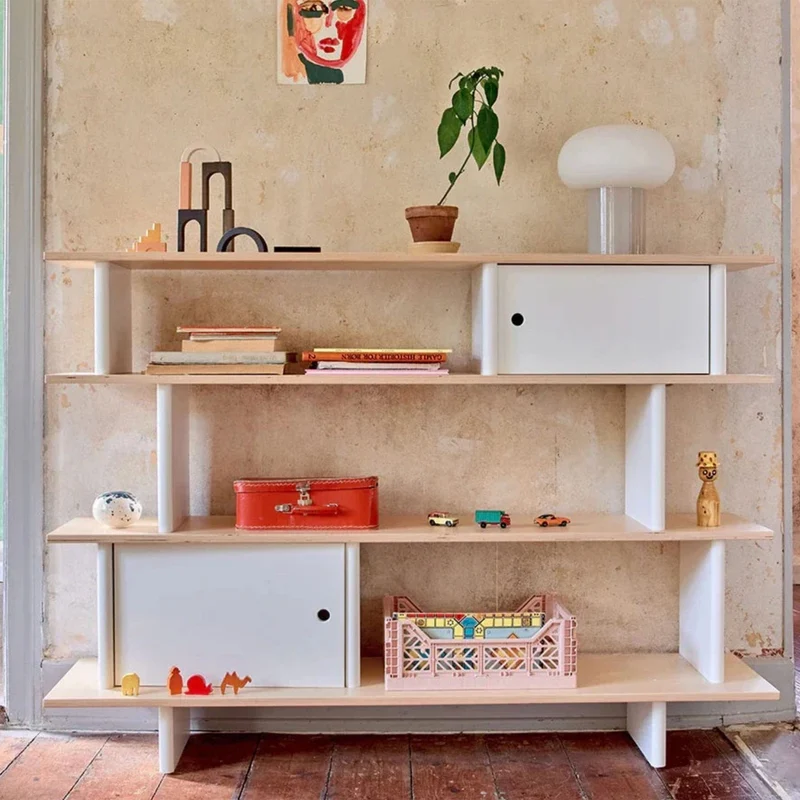Bibliotheque Horizontal- Naturel/ Blanc