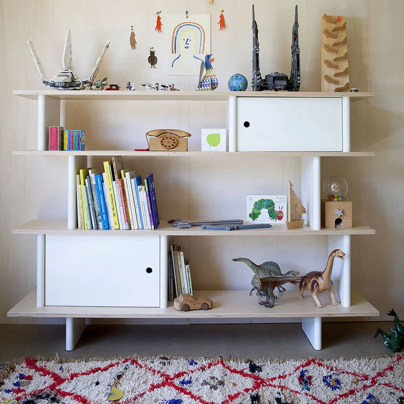 Bibliotheque Horizontal- Naturel/ Blanc