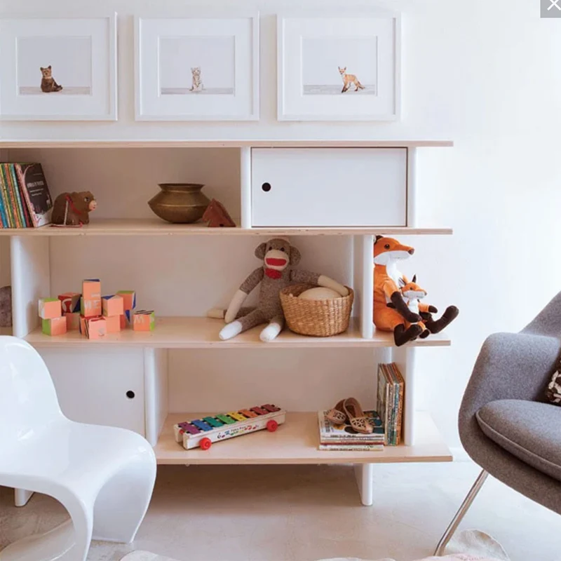 Bibliotheque Horizontal- Naturel/ Blanc