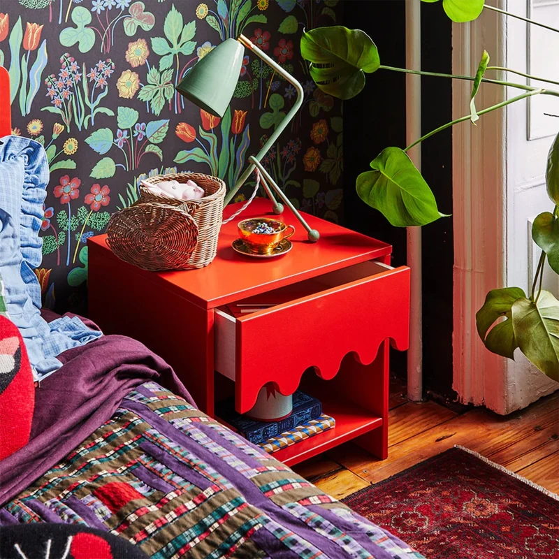 Table De Nuit Moss - Tomate