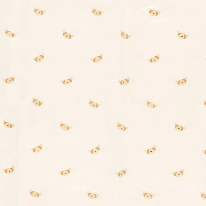 Ensemble Draps pour Lit Simple - Croissants