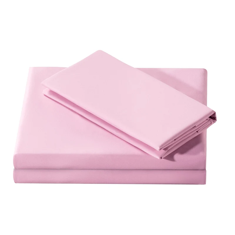 Ensemble Draps Lit Double - Rose