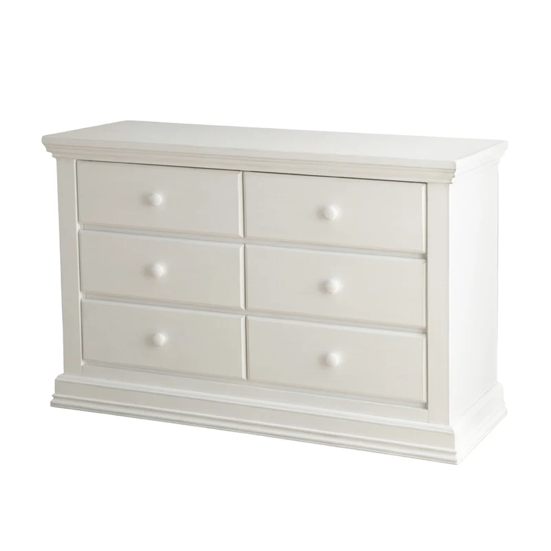 Commode 6 tiroirs Modena - Blanc vintage