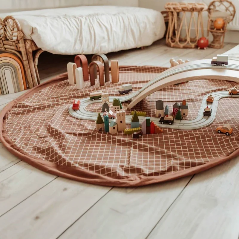 Tapis Play N go Rangement - Marron