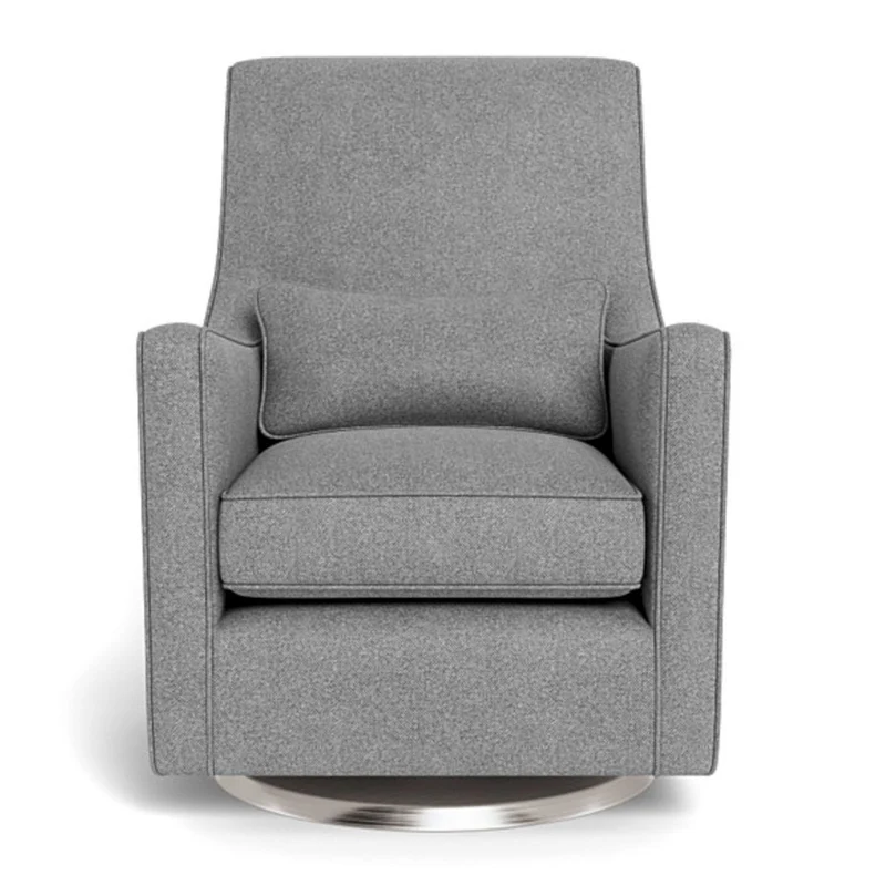 Fauteuil Berçant et Pivotant Luca - Pepper Gris / Argent