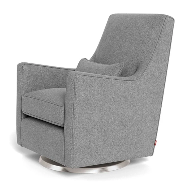 Fauteuil Berçant et Pivotant Luca - Pepper Gris / Argent
