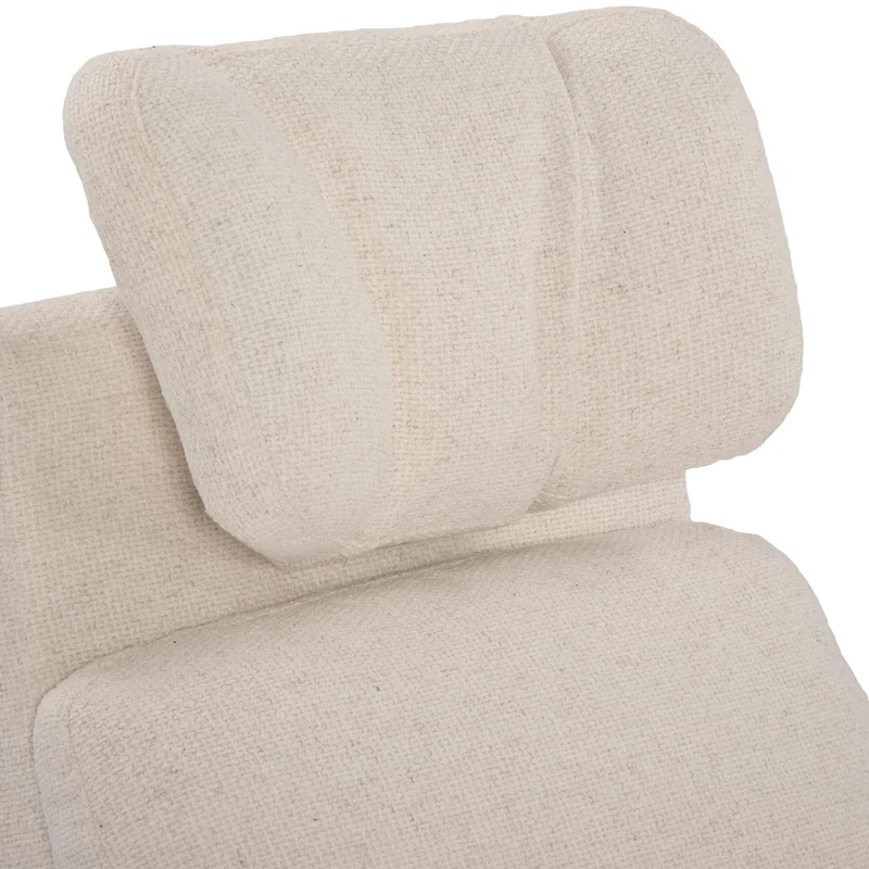Fauteuil Berçant Inclinable Pivotant Hailey Henequen avec Mécanisme Électrique (Tissu anti-tache)