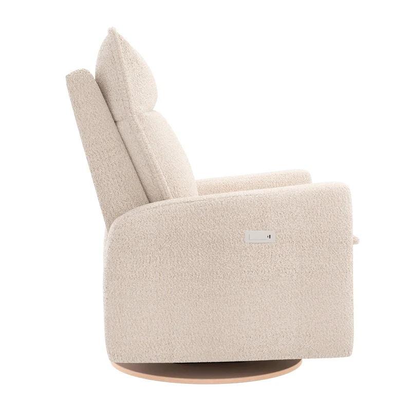 Fauteuil Berçant et Pivotant Arya - Puppy Sand avec Mécanisme Électrique