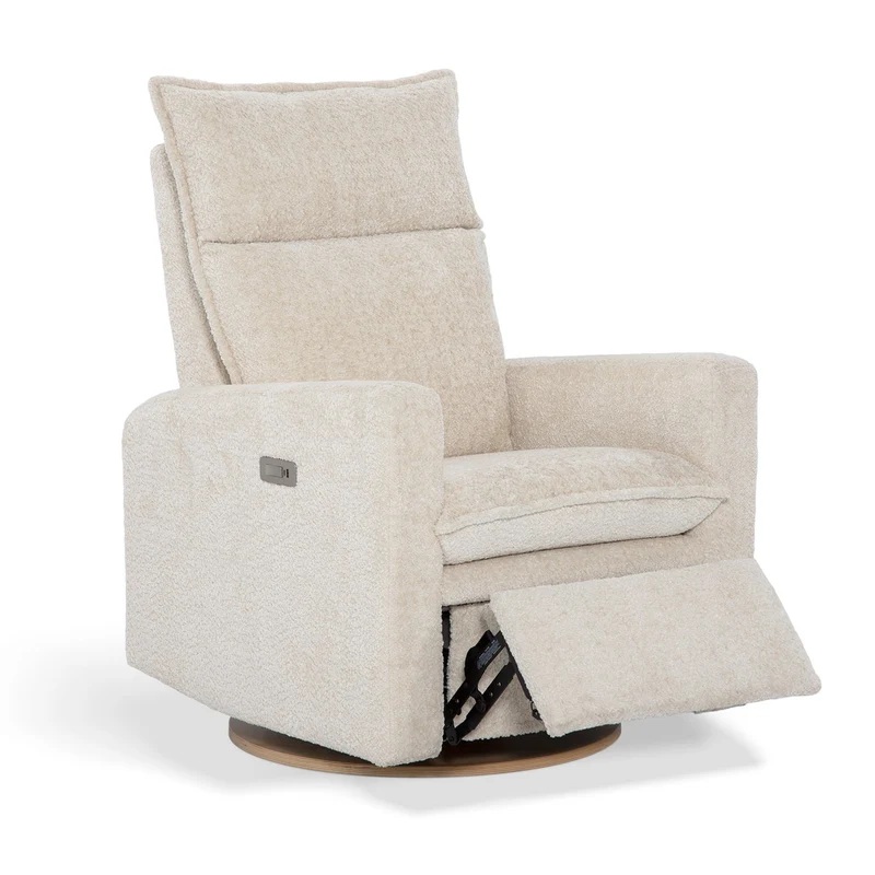 Fauteuil Berçant et Pivotant Arya - Puppy Sand avec Mécanisme Électrique