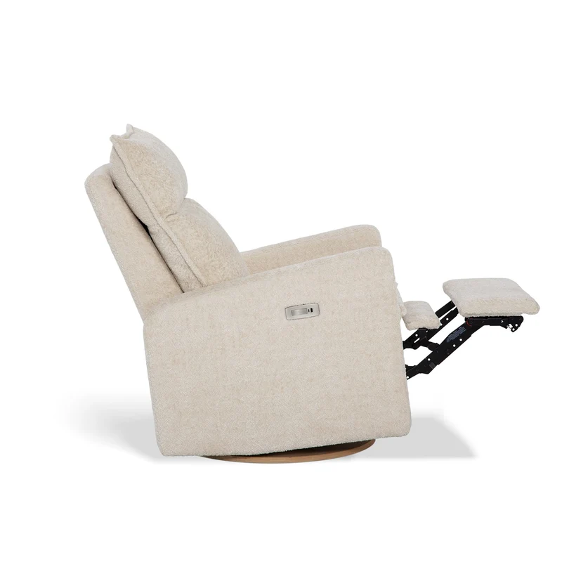 Fauteuil Berçant et Pivotant Arya - Puppy Sand avec Mécanisme Électrique