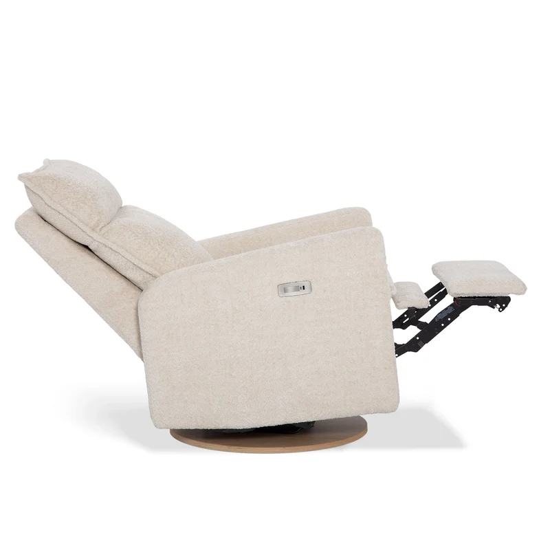 Fauteuil Berçant et Pivotant Arya - Puppy Sand avec Mécanisme Électrique
