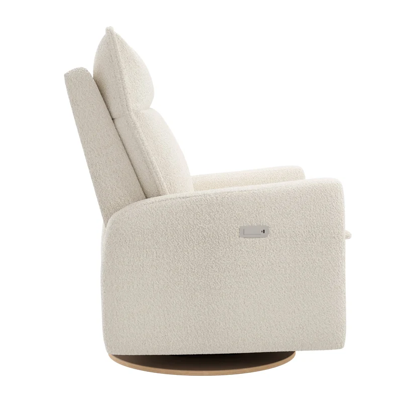 Fauteuil Berçant et Pivotant Arya - Puppy Pearl avec Mécanisme Électrique
