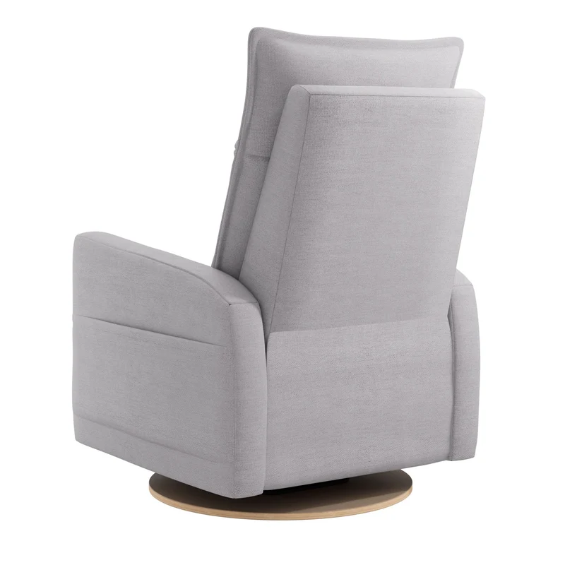 Fauteuil Berçant et Pivotant Arya - Como Dove Gris avec Mécanisme Électrique