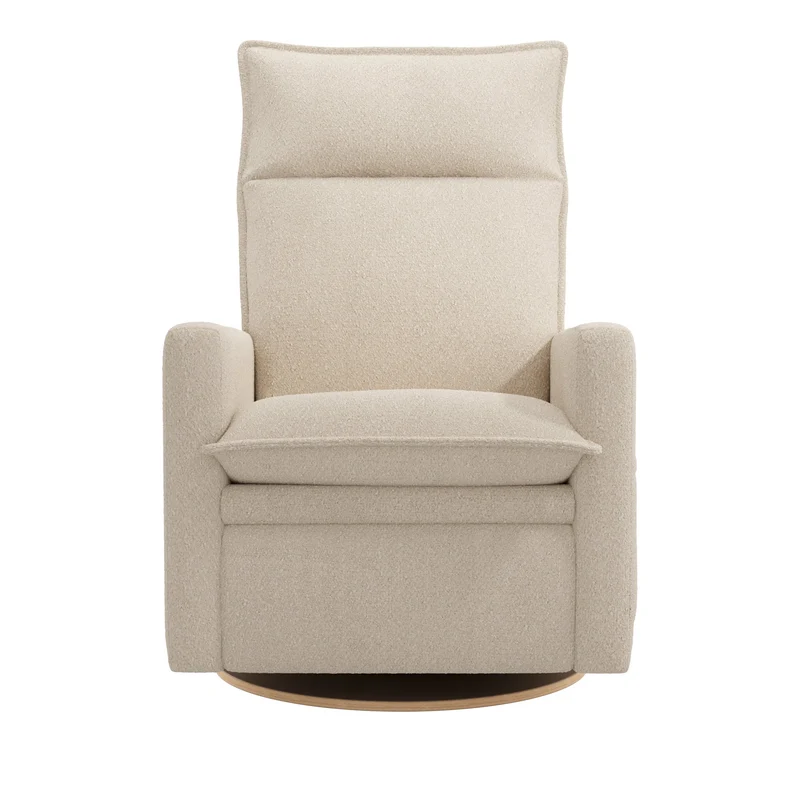 Fauteuil Berçant et Pivotant Arya - Beyond Sheep Cream avec Mécanisme Électrique