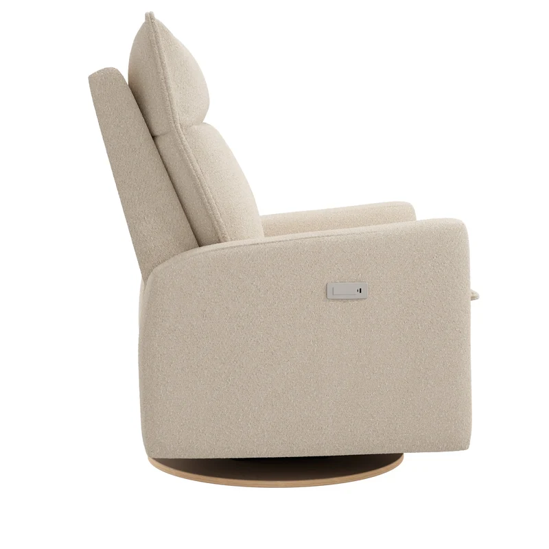 Fauteuil Berçant et Pivotant Arya - Beyond Sheep Cream avec Mécanisme Électrique
