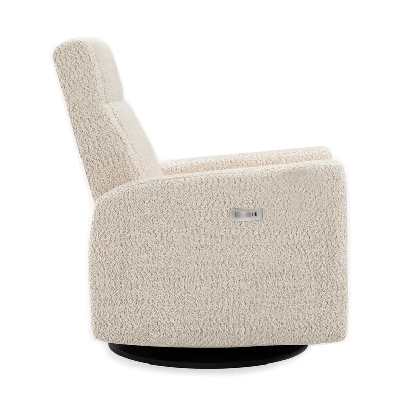 Fauteuil Berçant et Pivotant Nelly - Puppy Sand avec Mécanisme Électrique