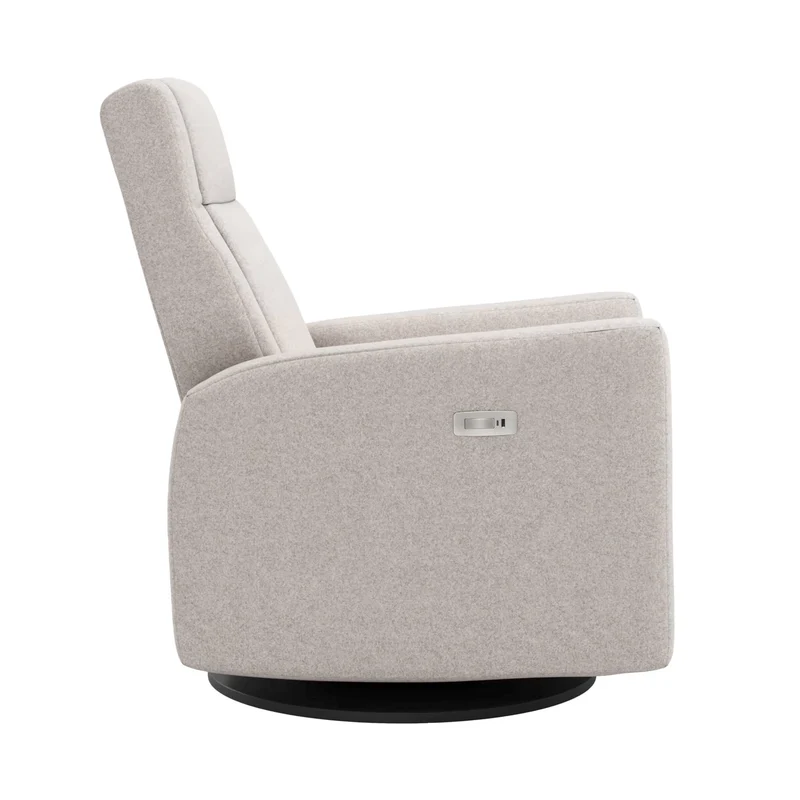 Fauteuil Berçant et Pivotant Nelly - Arlo Pearl / Noir avec Mécanisme Électrique