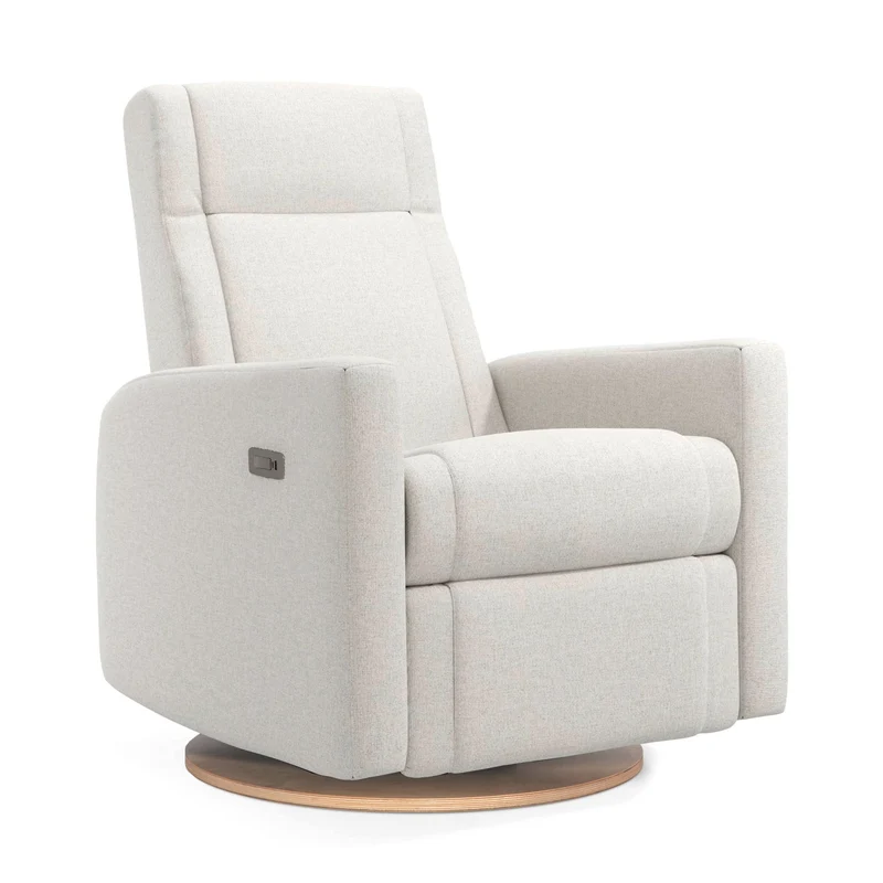 Fauteuil Berçant et Pivotant Nelly avec Mécanisme Électrique - Tissu Anti-tache Alta™ 10