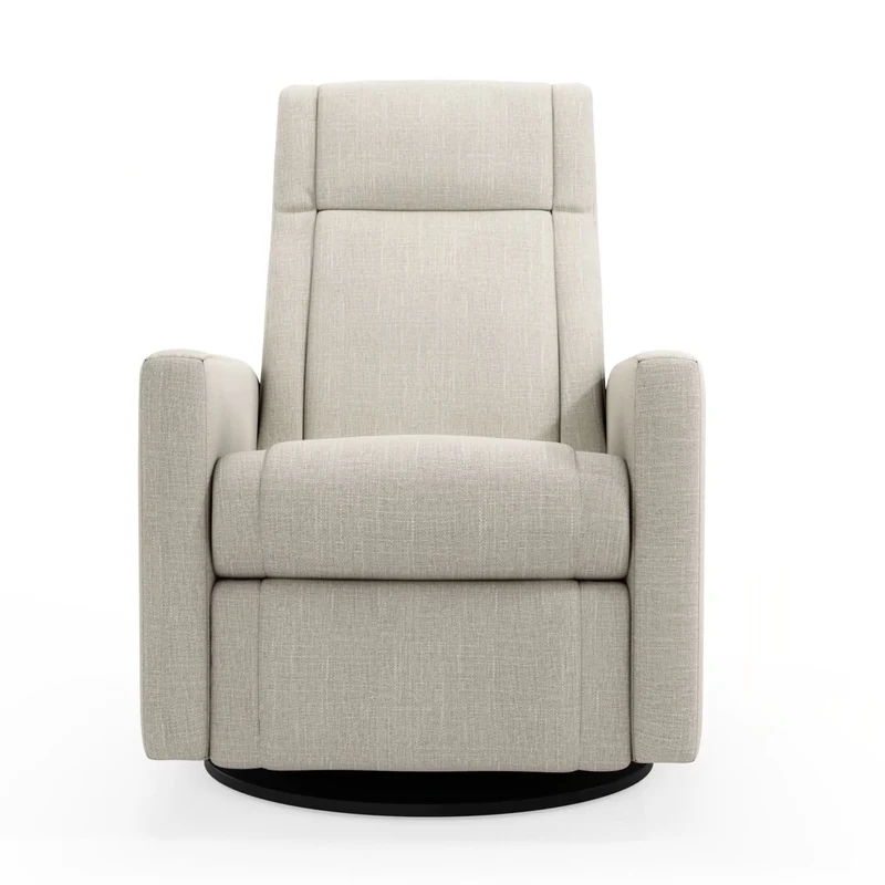 Fauteuil Berçant et Pivotant Nelly - Nubia Ivoire / Noir