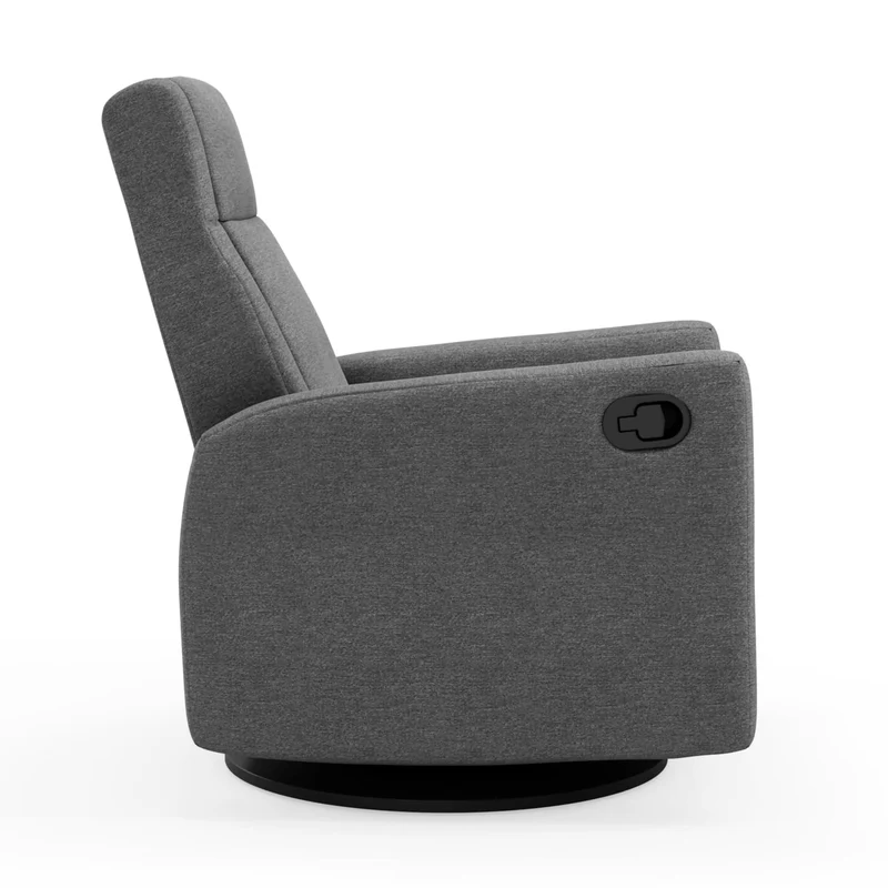 Fauteuil Berçant et Pivotant Nelly - Nexus Charcoal / Noir