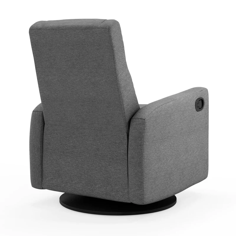 Fauteuil Berçant et Pivotant Nelly - Nexus Charcoal / Noir