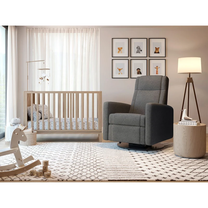 Fauteuil Berçant et Pivotant Nelly - Nexus Charcoal / Noir