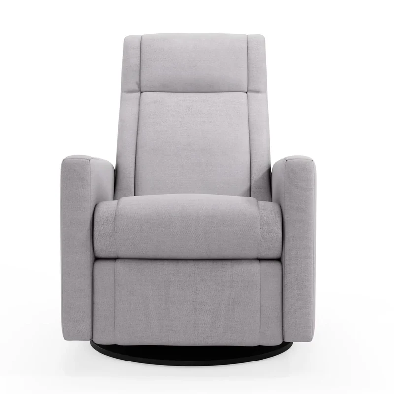 Fauteuil Berçant et Pivotant Nelly - Como Dove Gris / Noir