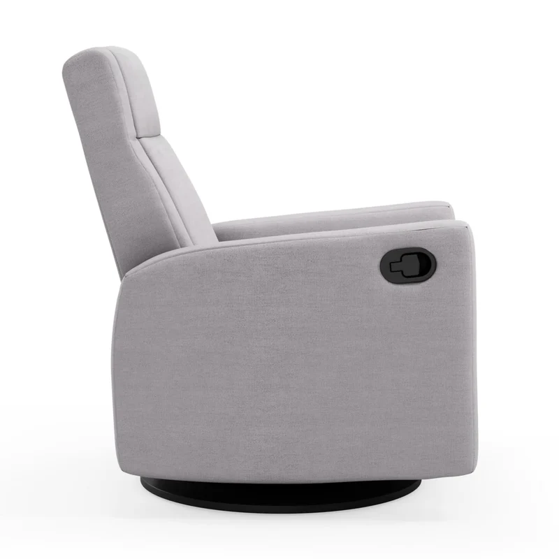 Fauteuil Berçant et Pivotant Nelly - Como Dove Gris / Noir