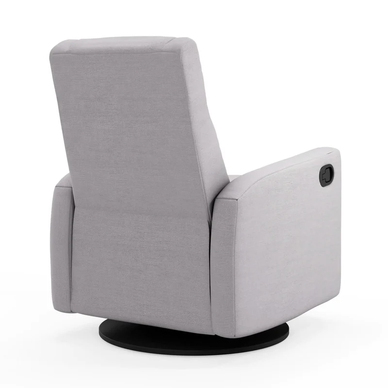 Fauteuil Berçant et Pivotant Nelly - Como Dove Gris / Noir