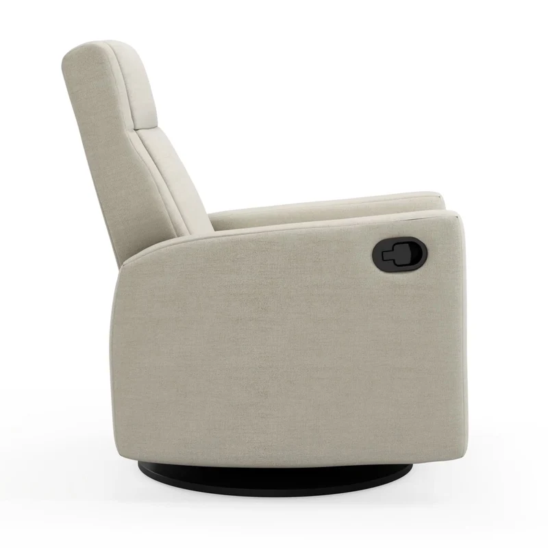 Fauteuil Berçant et Pivotant Nelly - Como Sable / Noir