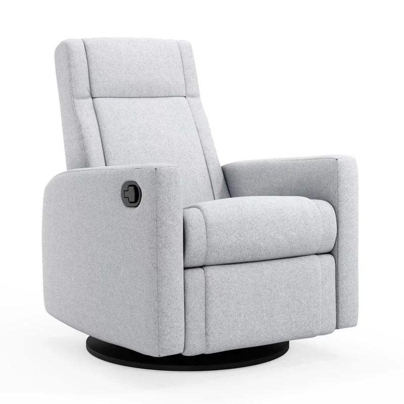 Fauteuil Berçant et Pivotant Nelly - Arlo Heather Gris / Noir