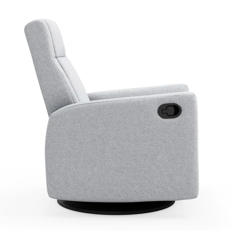 Fauteuil Berçant et Pivotant Nelly - Arlo Heather Gris / Noir
