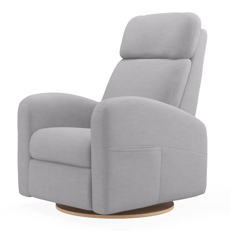 Fauteuil Berçant Inclinable Pivotant Hailey Como Dove Grey avec Mécanisme Électrique
