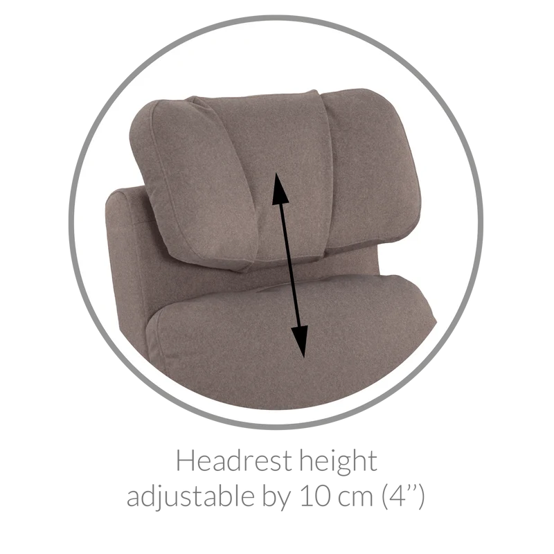 Fauteuil Berçant Inclinable Pivotant Hailey Arlo Beige avec Mécanisme Électrique