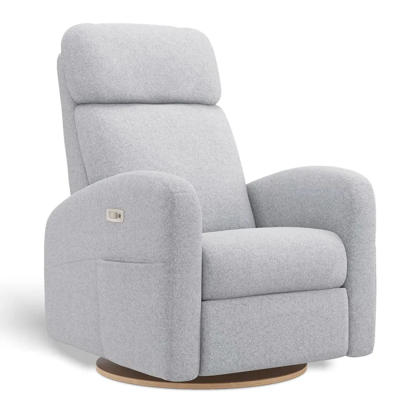 Fauteuil Berçant Inclinable Pivotant Hailey Arlo Heather Silver avec Mécanisme Électrique