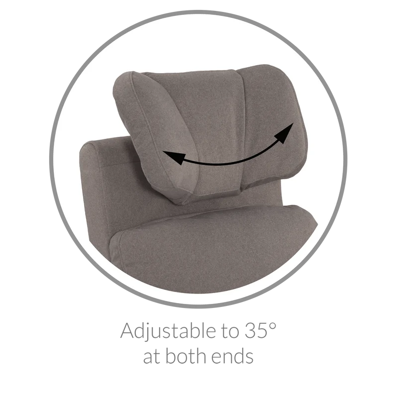 Fauteuil Berçant Inclinable Pivotant Hailey Arlo Heather Silver avec Mécanisme Électrique