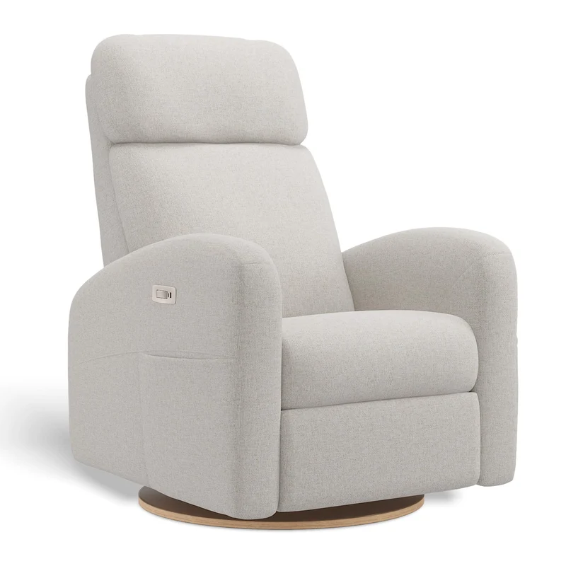 Fauteuil Berçant Inclinable Pivotant Hailey Alta™ 10 avec Mécanisme Électrique - Tissu Anti-tache Alta™ 10