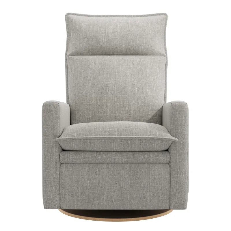 Fauteuil Berçant et Pivotant Arya - Nubia Silver avec Mécanisme Électrique