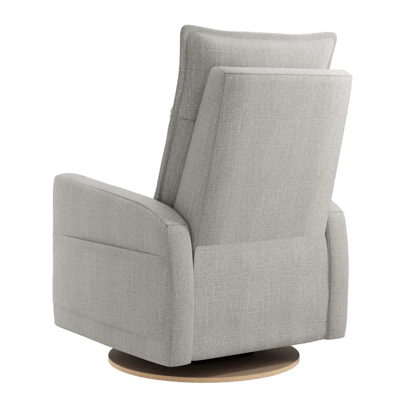 Fauteuil Berçant et Pivotant Arya - Nubia Silver avec Mécanisme Électrique