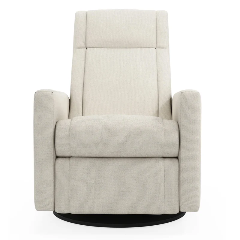 Fauteuil Berçant et Pivotant Nelly - Henequen avec Mécanisme Électrique (Tissu anti-tache)