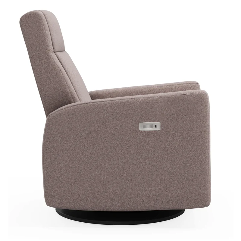 Fauteuil Berçant et Pivotant Nelly - Arlo Beige avec Mécanisme Électrique