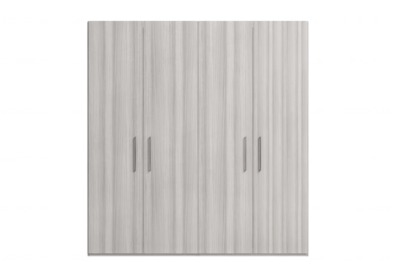 Armoire dressing 2 à 6 portes gris laquée - Mia