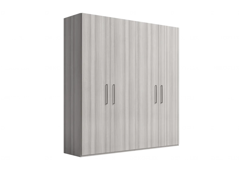 Armoire dressing 2 à 6 portes gris laquée - Mia