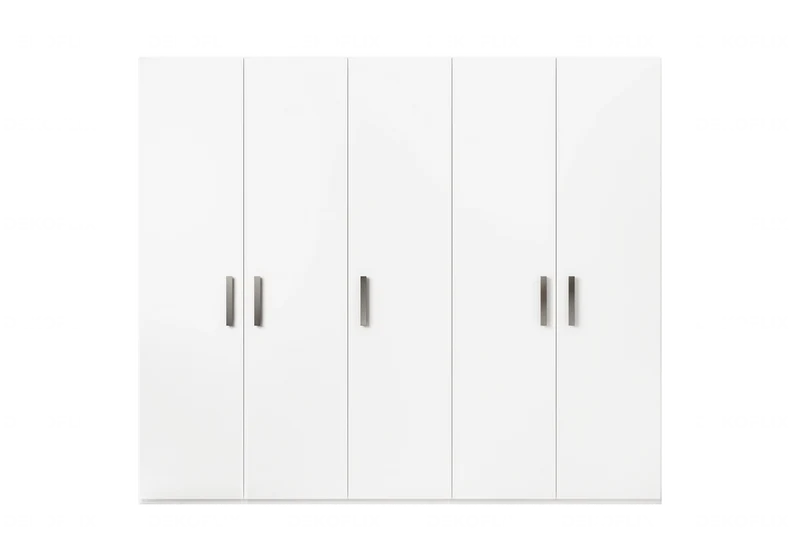 Armoire 2 à 6 portes battantes blanc laqué - Mara