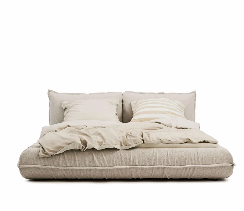 Tom Tailor PILLOW Bett mit Stauraum Boucléstoff