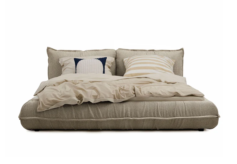 Tom Tailor PILLOW Bett mit Einlegerahmen Boucléstoff