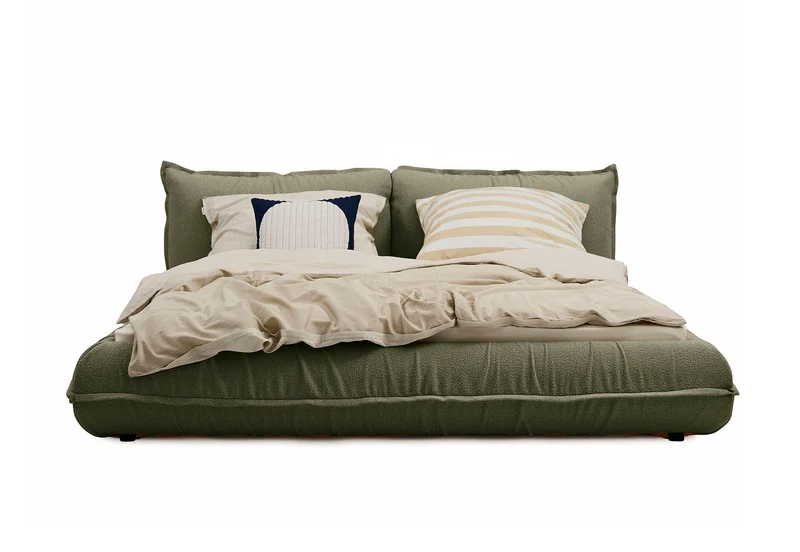 Tom Tailor PILLOW Bett mit Einlegerahmen Boucléstoff