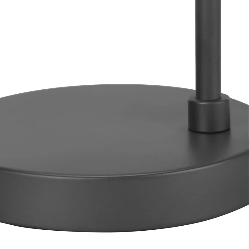Lampe de table en métal gris avec port USB intégré 18 po - I 9645