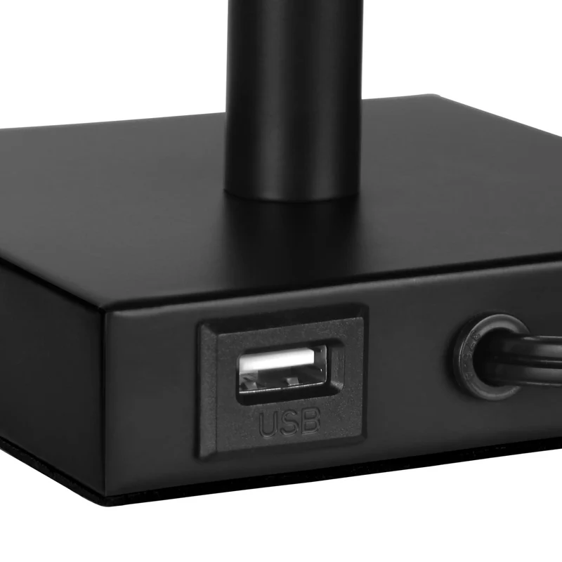 Ensemble de 2 lampes de table en métal avec port USB intégré 17 po - I 9649-9650